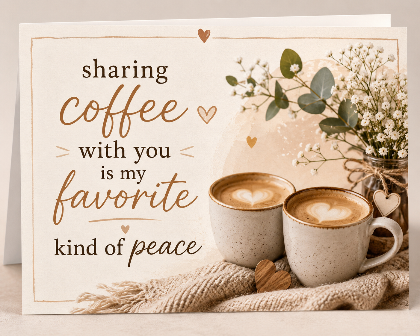 Coffee friendship greeting card